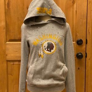 VS Pink Hoodie Football Line Washington w/sequins 💎🏈 Size M, good condition